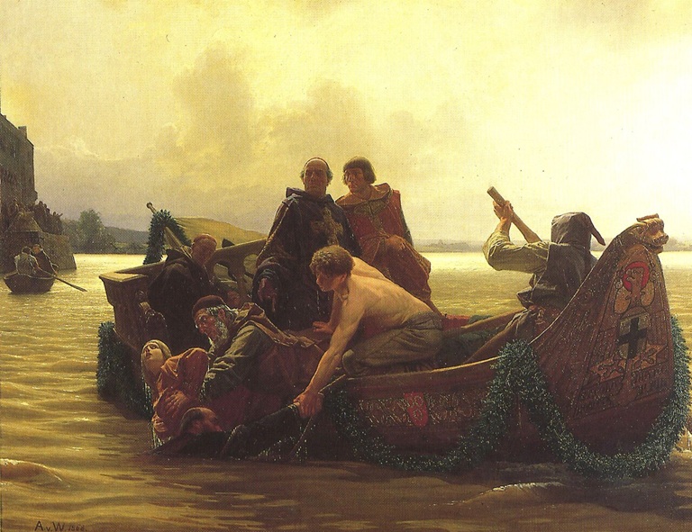 Twelve year old King Henry IV is kidnapped by Archbishop Anno of Cologne, 1062 (Anton von Werner) Stadtmuseum Landeshauptstadt Düsseldorf, Sch.2012-41-12